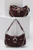 "KISS OF LIFE" CHERRY GOLD SHOULDER BAG