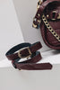 "KISS OF LIFE" CHERRY GOLD SHOULDER BAG