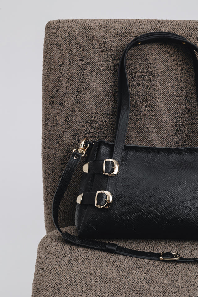 "ECHOES" BLACK GOLD SHOULDER BAG