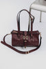 "ENDLESSLY" CHERRY GOLD BARREL BAG