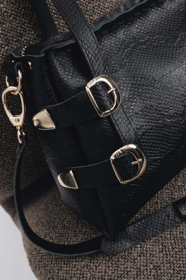 "ECHOES" BLACK GOLD SHOULDER BAG