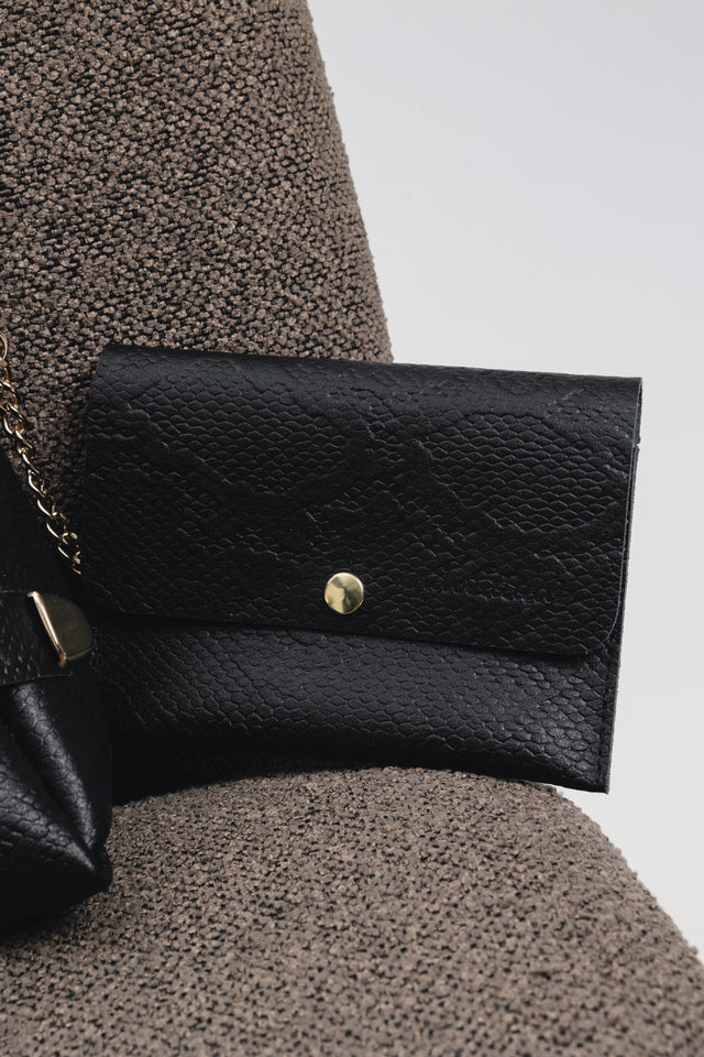 "ECHOES" BLACK GOLD SHOULDER BAG