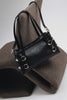 "ECHOES" BLACK NICKEL SHOULDER BAG