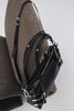 "ECHOES" BLACK NICKEL SHOULDER BAG