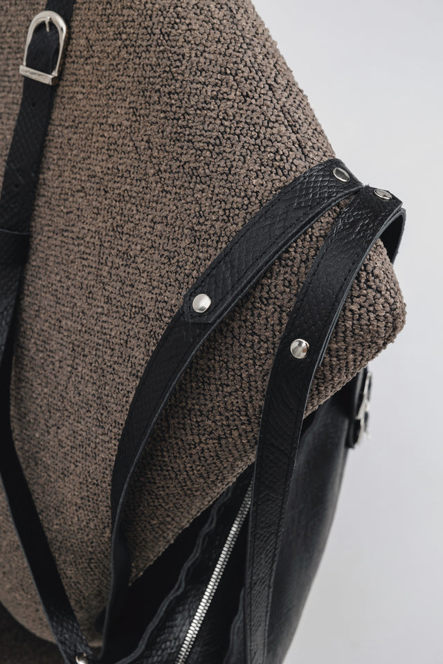 "ECHOES" BLACK NICKEL SHOULDER BAG