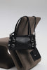 "ECHOES" BLACK NICKEL SHOULDER BAG