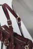 "ENDLESSLY" CHERRY GOLD BARREL BAG
