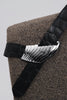 "BEAUTIFUL SCARLET" BLACK NICKEL LEATHER BELT