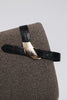 "BEAUTIFUL SCARLET" BLACK GOLD LEATHER BELT