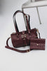 "ENDLESSLY" CHERRY GOLD BARREL BAG