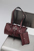 "ENDLESSLY" CHERRY GOLD BARREL BAG
