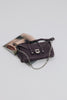 "SURRENDER" DARK PLUM NICKEL SHOULDER BAG