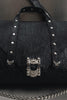 "SURRENDER" BLACK NICKEL SHOULDER BAG