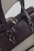 "SENSATION" DARK PLUM NICKEL SHOULDER BAG