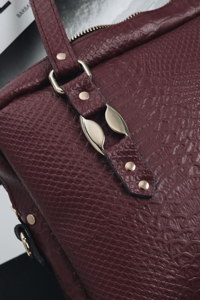 "SENSATION" CHERRY GOLD SHOULDER BAG