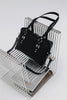 "SENSATION" BLACK NICKEL SHOULDER BAG