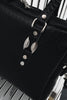 "SENSATION" BLACK NICKEL SHOULDER BAG