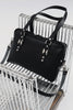 "SENSATION" BLACK NICKEL SHOULDER BAG