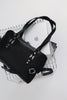 "SENSATION" BLACK NICKEL SHOULDER BAG