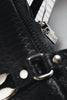 "SENSATION" BLACK NICKEL SHOULDER BAG