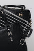 "SENSATION" BLACK NICKEL SHOULDER BAG