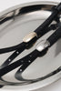 "TINY DANCER" BLACK NICKEL LEATHER BELT