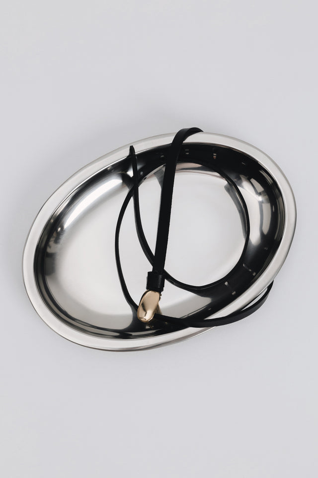 "TINY DANCER" BLACK GOLD LEATHER BELT
