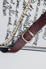 "SOMEWHERE I BELONG" CHERRY GOLD SHOULDER BAG