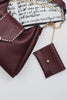 "SOMEWHERE I BELONG" CHERRY GOLD SHOULDER BAG
