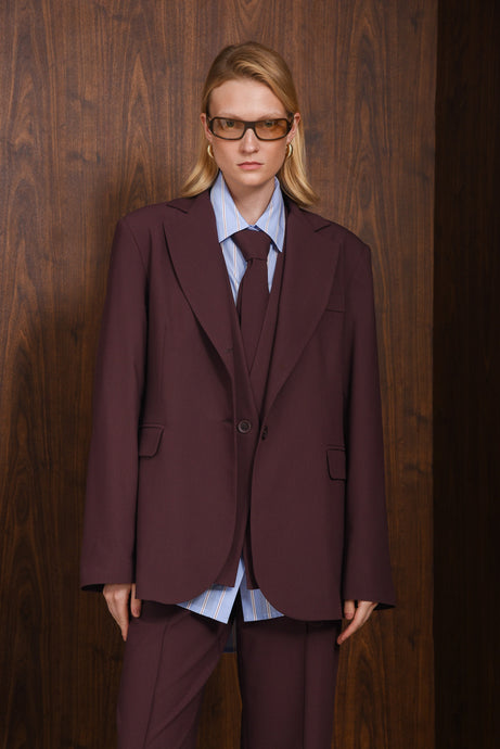 INNOCENT BLAZER |WINE PURPLE