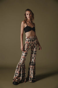 KIMEYA PANTS PRINTED BROWN