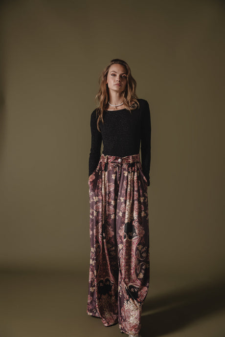 ALAMEDA PANTS PRINTED BORDEAUX