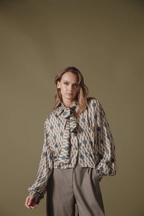 JACY SHIRT PRINTED BEIGE