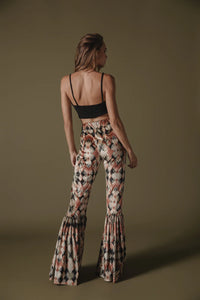 KIMEYA PANTS PRINTED BROWN