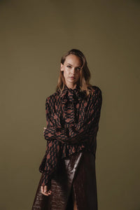 JACY SHIRT PRINTED BROWN