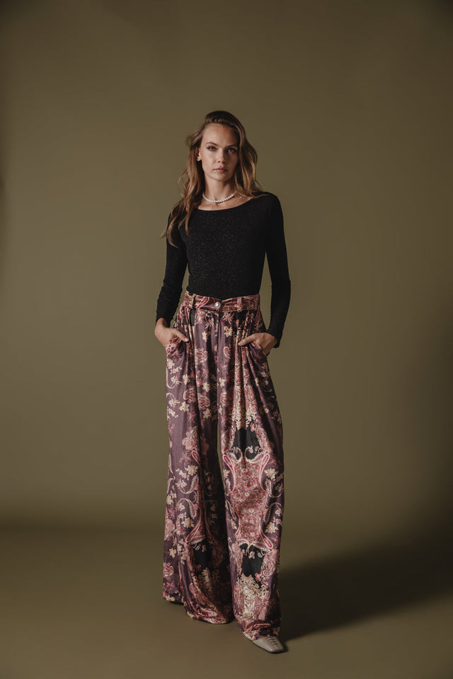 ALAMEDA PANTS PRINTED BORDEAUX