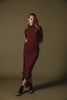 ETENIA GLITTER DRESS BORDEAUX