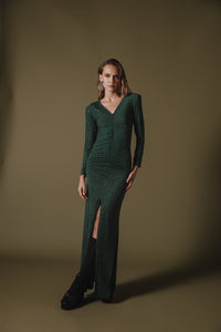 SHADA GLITTER DRESS GREEN