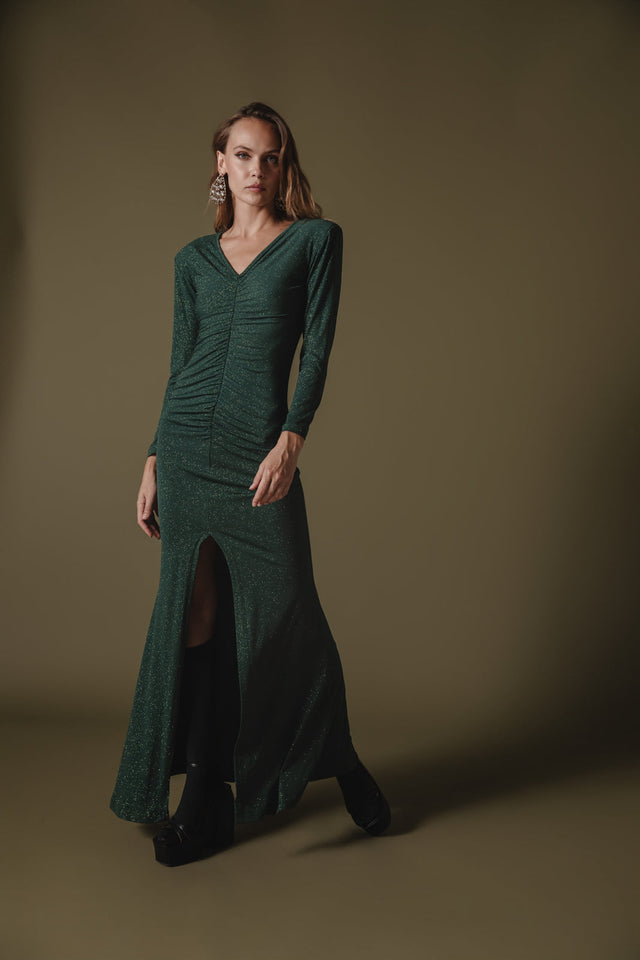 SHADA GLITTER DRESS GREEN