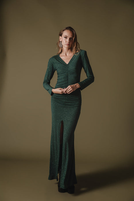 SHADA GLITTER DRESS GREEN