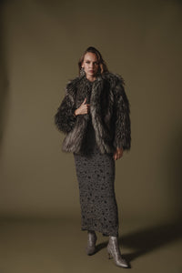 QUANAH ECO-FUR COAT GREEN