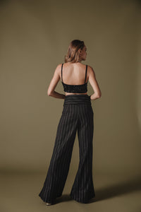 AYASHA PANTS STRIPED BLACK