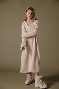 KANTI KNITTED DRESS BEIGE