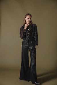 TANSY PANTS METALLIC BLACK