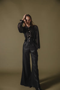 TANSY PANTS METALLIC BLACK