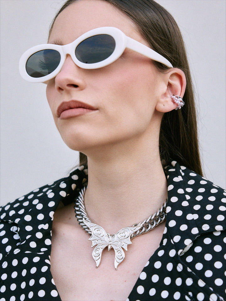 MADAME BUTTERFLY NECKLACE (silver)