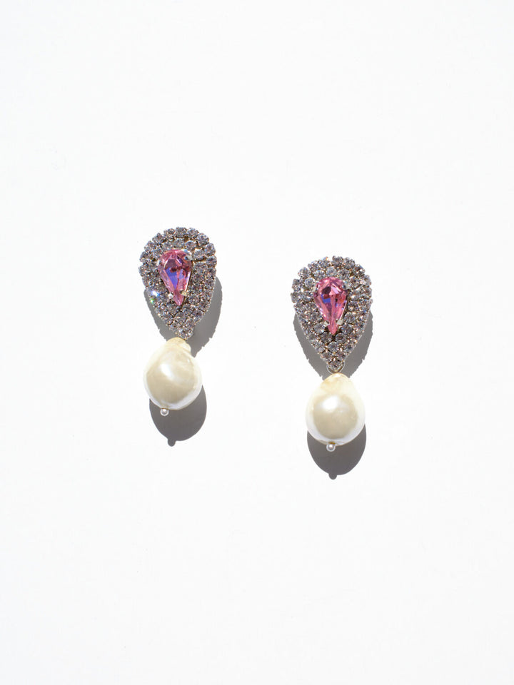 BAMBOLA EARRINGSVsilver/light pink)