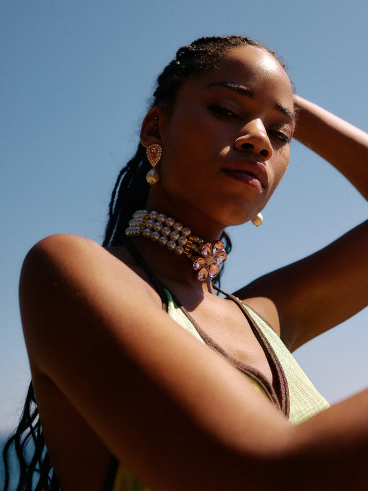 BAMBOLA EARRINGS (gold/pink)
