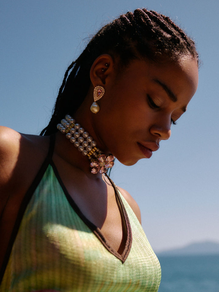 BAMBOLA EARRINGS (gold/pink)