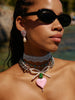 BAMBOLA EARRINGSVsilver/light pink)